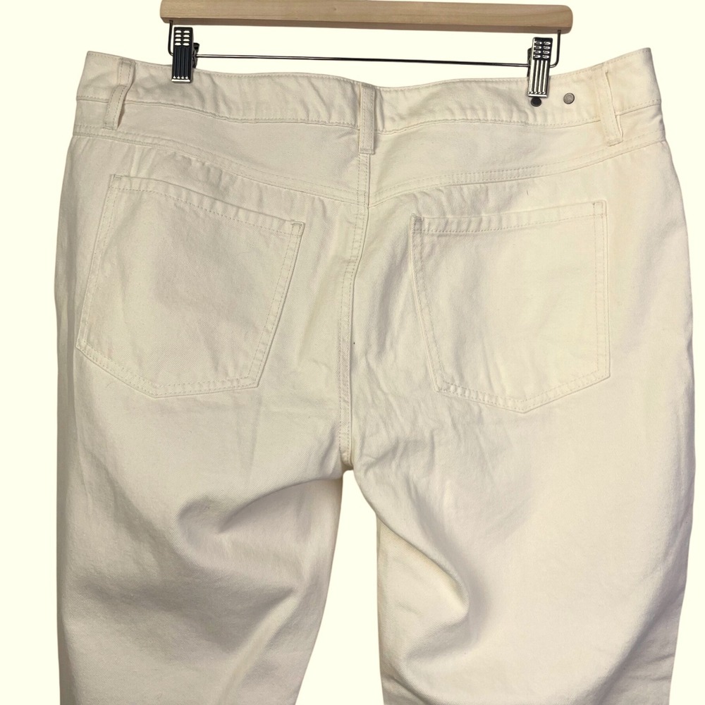 Cabi Jeans Women's Size 16 Cream Denim Pants Straight Leg Classic Style - Picture 6 of 10